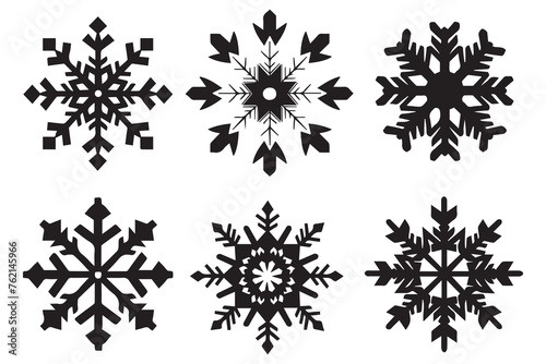 Wallpaper Mural black silhouette snowflake Torontodigital.ca