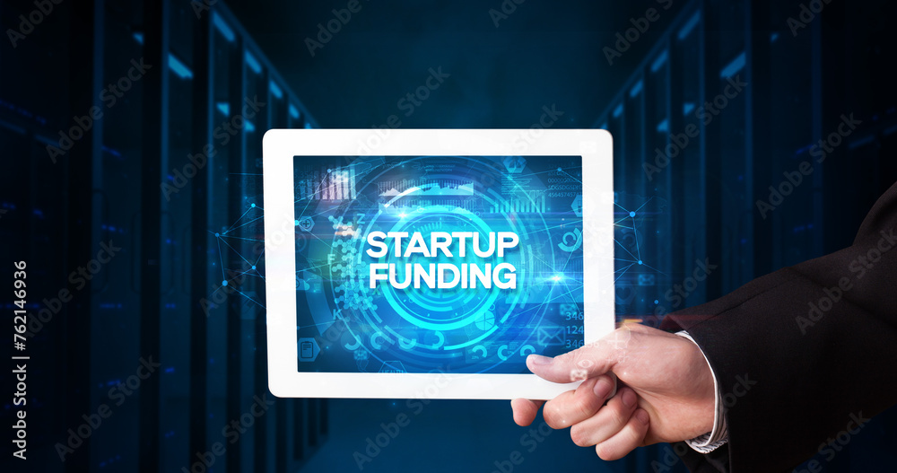 Person holding tablet, business concept Person holding tablet, business concept