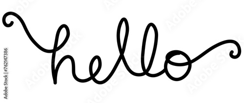 welcome hand lettering text black on white background. Modern calligraphy style 