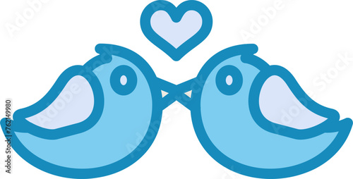 Lovebirds Vector Icon