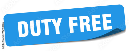 duty free sticker. duty free label
