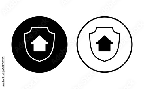 Home insurance icon set. home protection icon