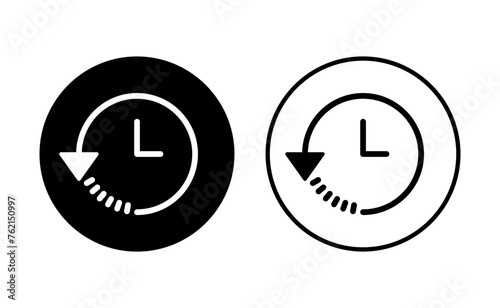 History icon set. recent event history