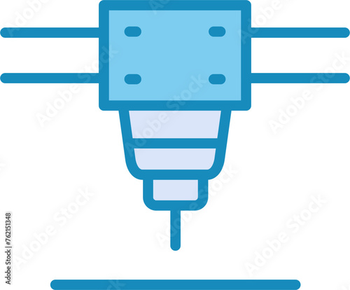 Laser Cutting Machine Vector Icon