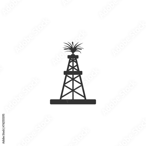 Oil derrick  icon isolated on transparent background photo
