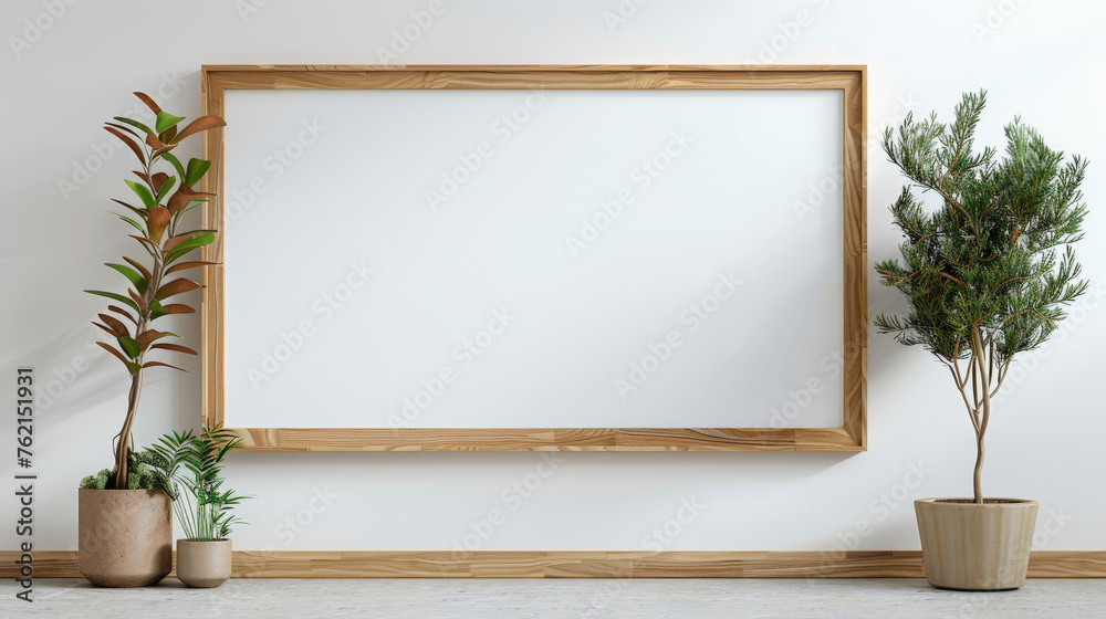wood oak frame on white background wood oak frame on white background