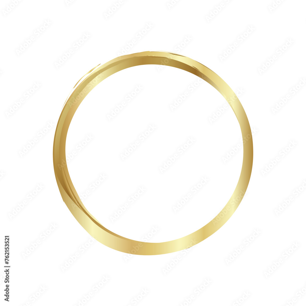 Gold circle frame. Line round, geometric Gold circle frame. Line round, geometric