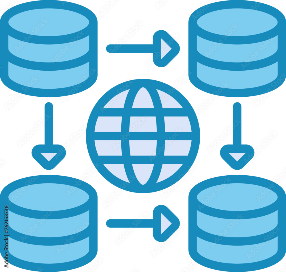 CDN (Content Delivery Netw Vector Icon CDN (Content Delivery Netw Vector Icon