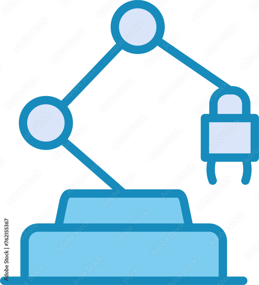 Industrial Robot Vector Icon Industrial Robot Vector Icon