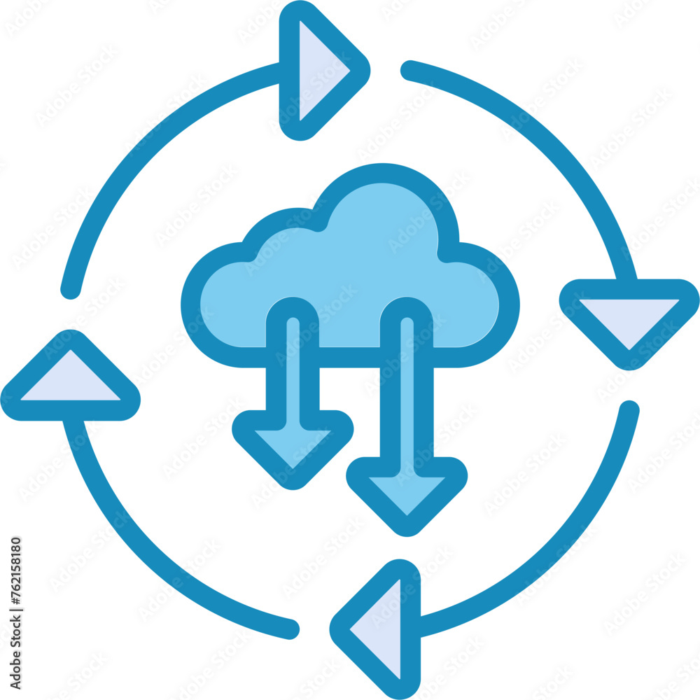 Continuous Deployment Vector Icon Continuous Deployment Vector Icon