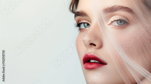 Permanent makeup woman lips