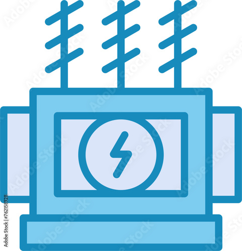 Power Transformer Vector Icon