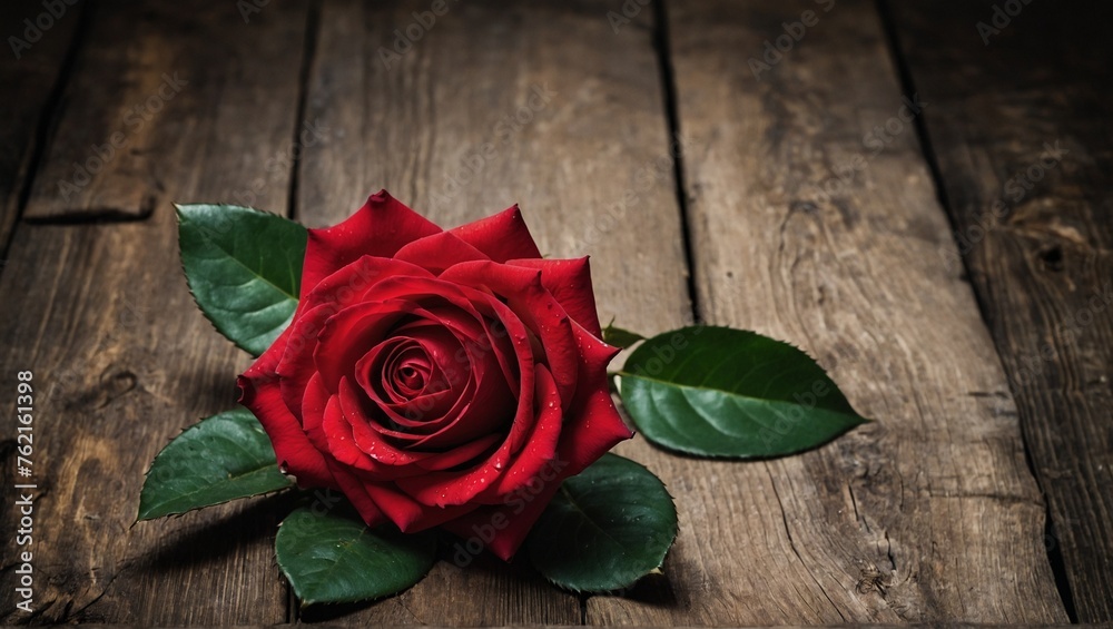 red rose on wooden background | closeup of red roses