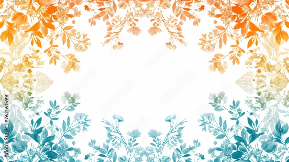 An abstract floral pattern with chaotic elements