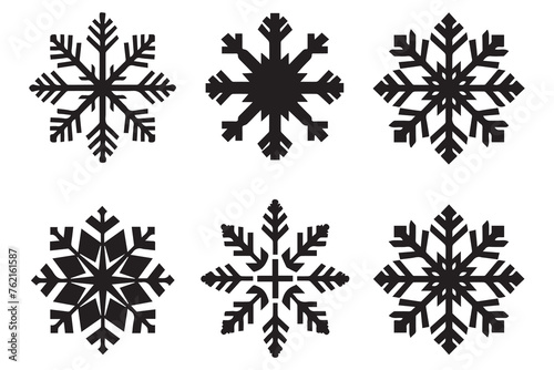 black silhouette snowflake