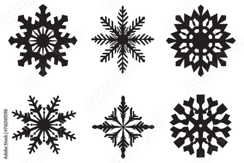 black silhouette snowflake