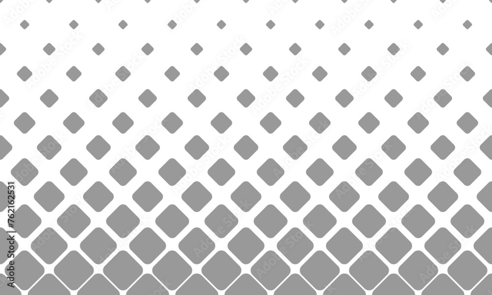 Grey rounded square pattern background. Vector Repeating Texture.