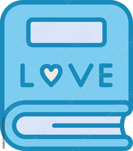 Love story book Vector Icon