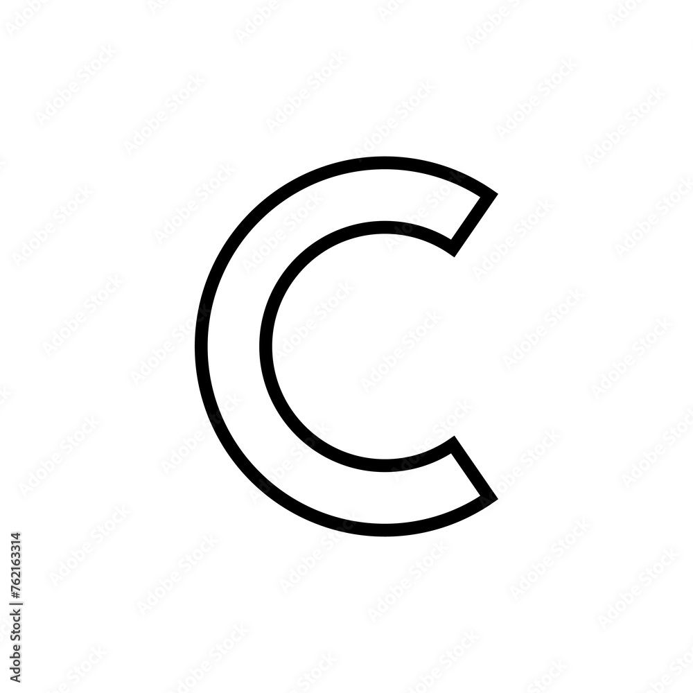 Copyright icon vector isolated on white background. copyright symbols Copyright icon vector isolated on white background. copyright symbols