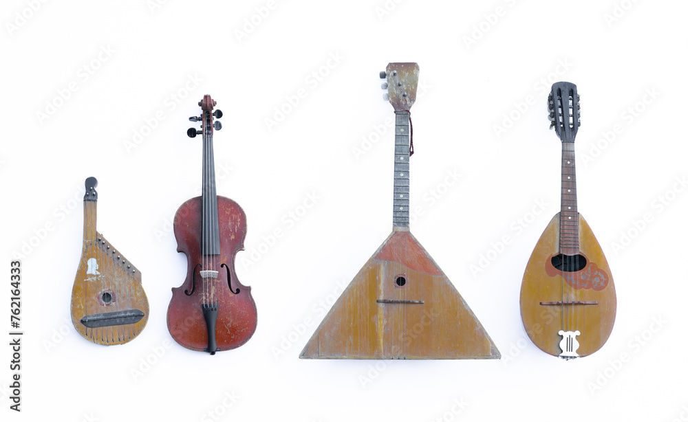 Fototapeta premium musical instrument mandolin, balalaika and violin