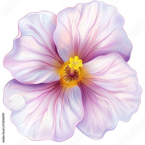 Pink Purpke Flower Garden On White Background  Illustrations Images