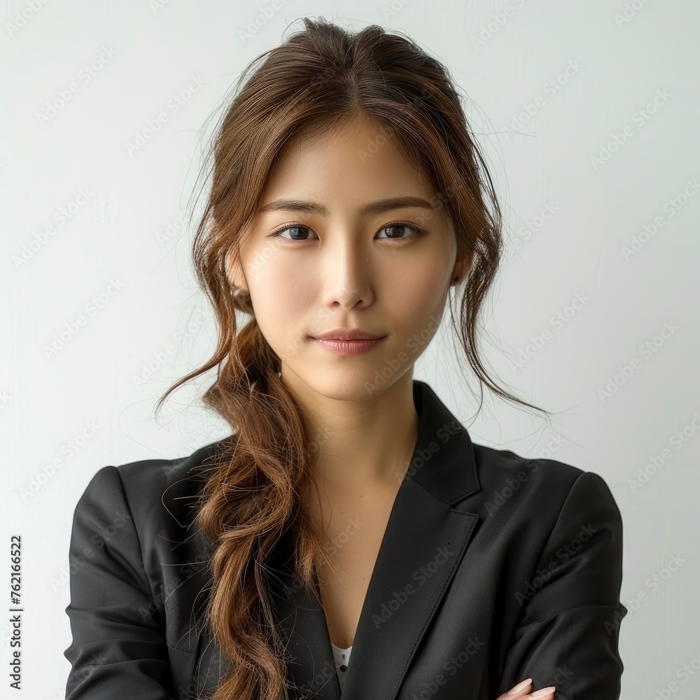 Portrait Beautiful Young Business Asian Woman On White Background, Illustrations Images Portrait Beautiful Young Business Asian Woman On White Background, Illustrations Images