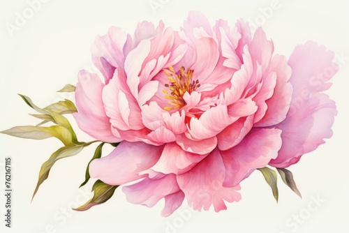 Elegant Peony flowers. Pink summer petal. Generate Ai