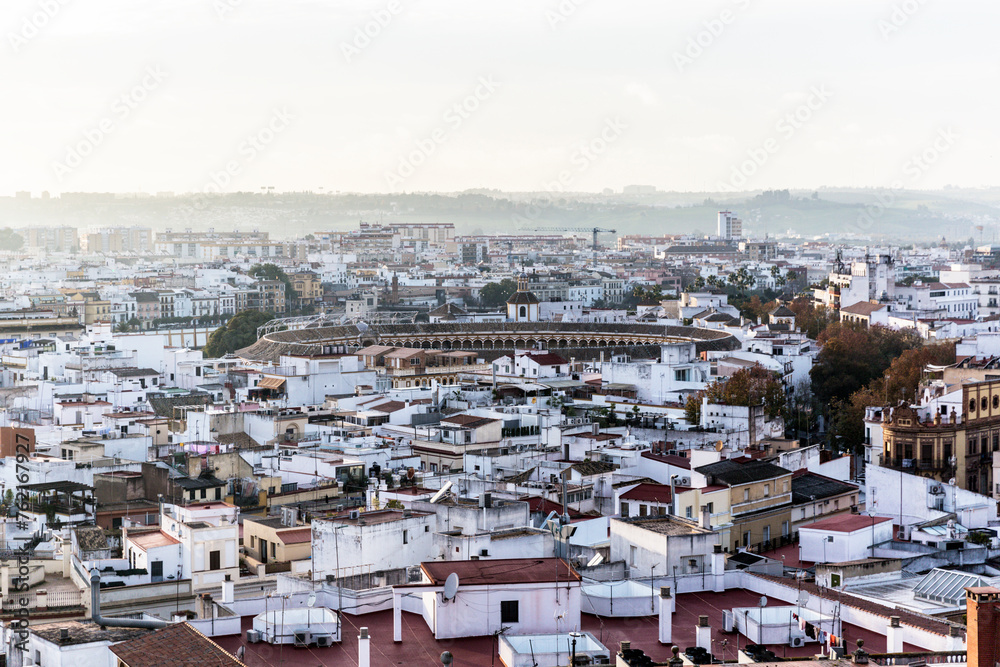 The City Skyline of Seville, Spain