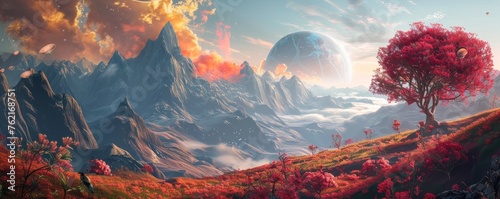 In this parallel universe, technology and nature blend seamlessly in digital dreamscapes