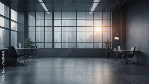interior of a modern office | room with spotlights | corridor in office | room with window veiw