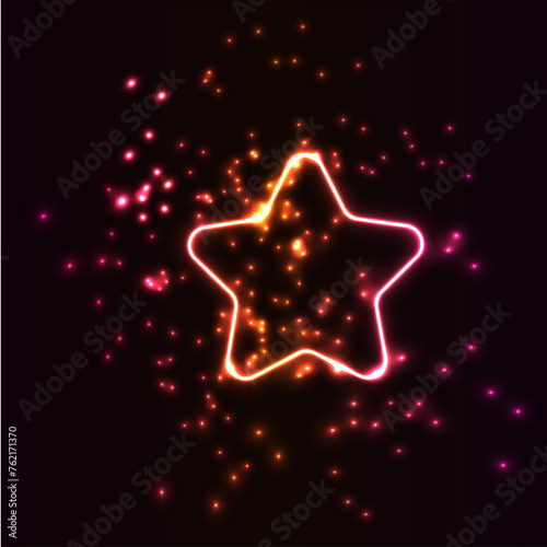 Abstract background with neon lights