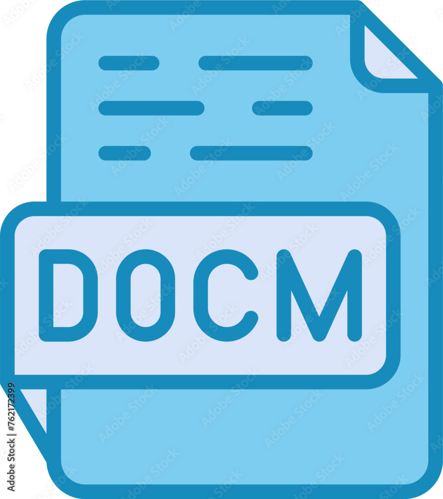 DOCM Vector Icon DOCM Vector Icon