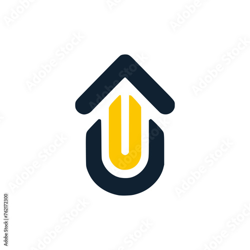 modern up logo vector illustration template design