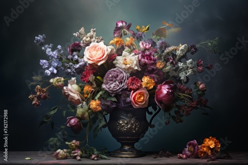 Bouquet of flowers in a vase