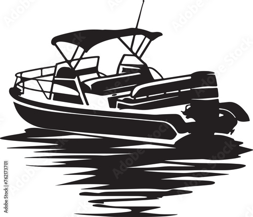 pontoon boating pontoon boat silhouette vector