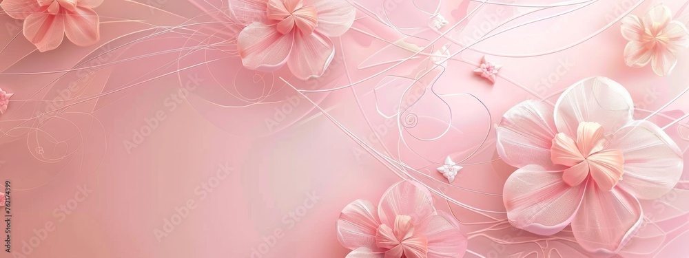 Abstract painted flowers. Spring concept. Template for banner decoration, invitation, greeting card. Pink colored. Abstract painted flowers. Spring concept. Template for banner decoration, invitation, greeting card. Pink colored.