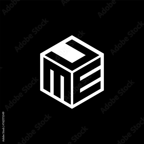 MEU letter logo design with black background in illustrator. Vector logo, calligraphy designs for logo, Poster, Invitation, etc. photo