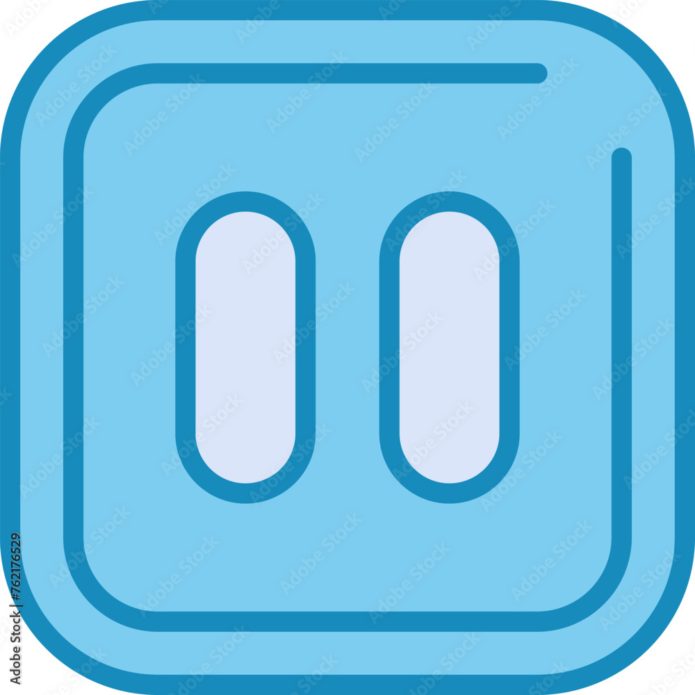 Pause Sqaure Vector Icon Pause Sqaure Vector Icon