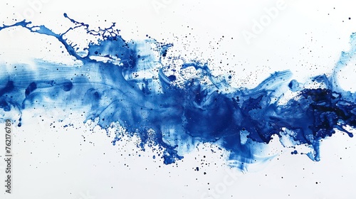 water blue splash on white background, suitable for water blue overlay and backdrop © Super Shanoom
