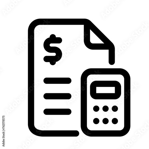 Accounting Line Icon