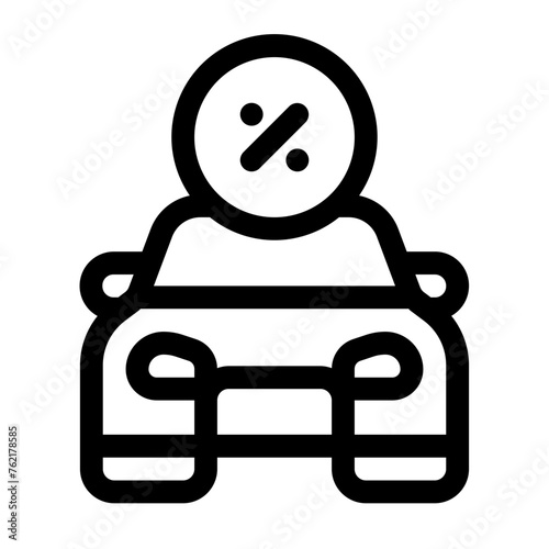 Vehicle Tax Line Icon