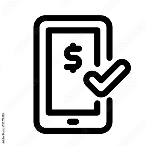 Online Payment Line Icon