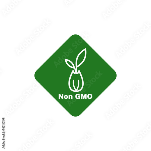 Non GMO seeds icon. Only Natural Organic Product Line Icon.