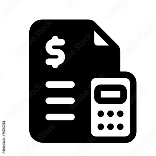 Accounting Glyph Icon