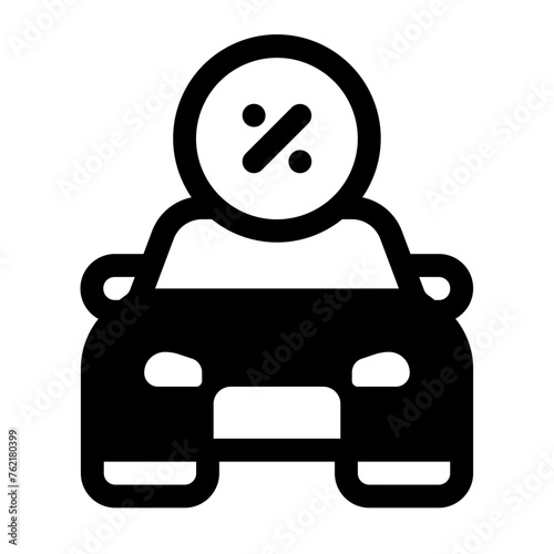 Vehicle Tax Glyph Icon