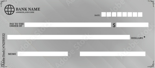 Bank cheque vector template New design 