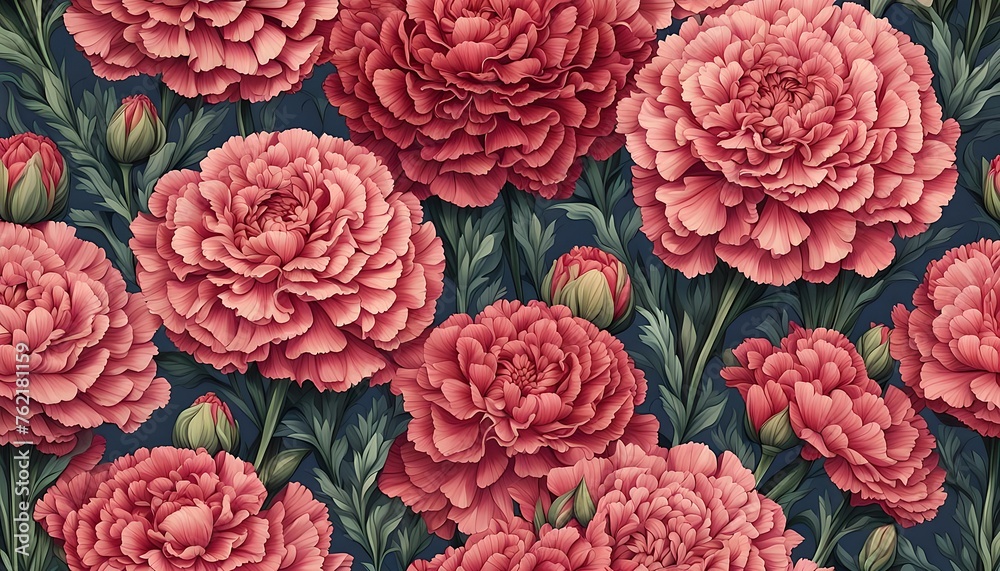 Beautiful Carnations Pattern Background Wallpaper Beautiful Carnations Pattern Background Wallpaper