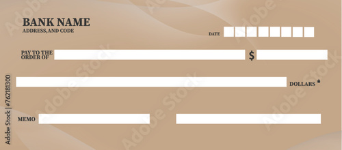 Bank cheque vector template New design 