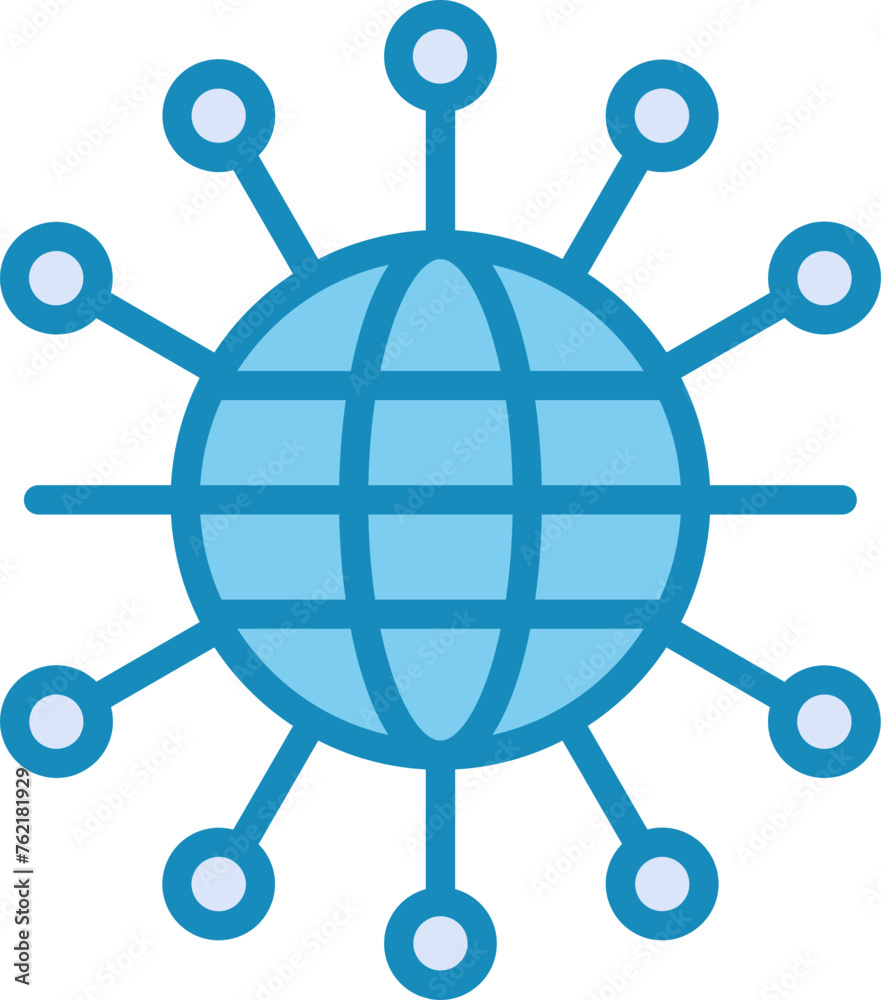 Network Topology Vector Icon Network Topology Vector Icon