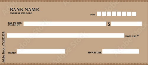 Bank cheque vector template New design 